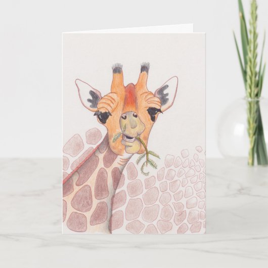 Carte Dessin de la Giraffe mignonne (Devant)