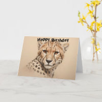 Dessin de la tête de Cheetah anniversaire