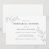 Carte Dessin de ligne Dîner de répétition feuille de feu (Devant / Derrière)