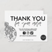 Carte Dessin de main de lune espace étoilé insérer éléga (Devant / Derrière)