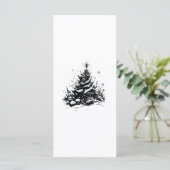 Carte Dessin de Noël noir et blanc (Debout devant)