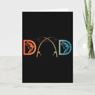 Carte Dessin de papa pêcheur drôle pour papa hommes fête