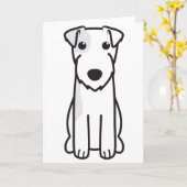 Carte Dessin de Parson Russell Terrier Dog (Fleur jaune)