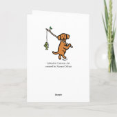Carte Dessin de pêche Fox Red Labrador (Dos)