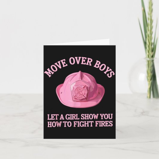 Carte Dessin de pompier drôle pour femmes filles pompier (Devant)