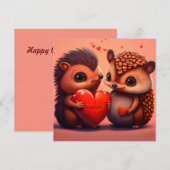 Carte Dessin de Saint Valentin (Devant / Derrière)