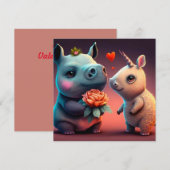 Carte Dessin de Saint Valentin sur mesure (Devant / Derrière)