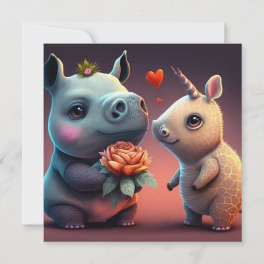 Carte Dessin de Saint Valentin sur mesure (Devant)