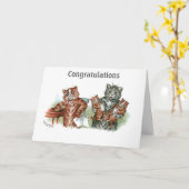 Carte Dessin de Twin Kittens (Fleur jaune)