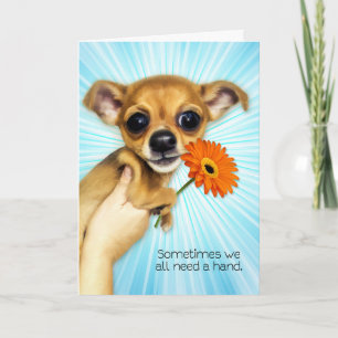 Carte Dessin d'encouragement Chihuahua Puppy
