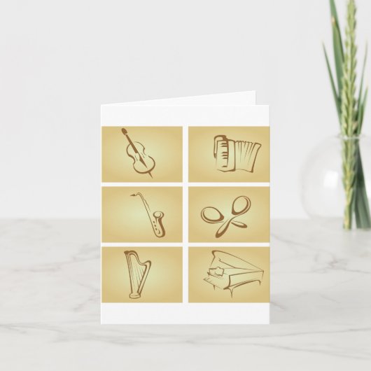 Carte Dessin d'instruments de musique (Devant)