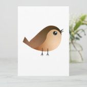 Carte Dessin d'Oiseau de Bruant (Debout devant)