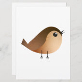 Carte Dessin d'Oiseau de Bruant (Devant / Derrière)