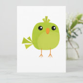 Carte Dessin d'oiseau vert (Debout devant)
