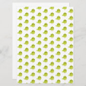 Carte Dessin d'oiseau vert (Devant / Derrière)