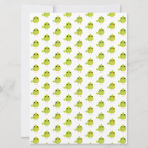 Carte Dessin d'oiseau vert