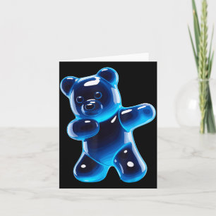 Carte Dessin d'ours gommé drôle pour hommes femmes enfan