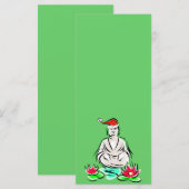 Carte Dessin du Bouddha de Noël (Devant / Derrière)