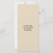 Carte Dessin du Bouddha de Noël (Dos)