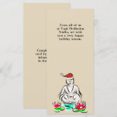 Carte Dessin du Bouddha de Noël (Devant / Derrière)