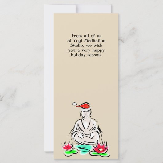 Carte Dessin du Bouddha de Noël (Devant)