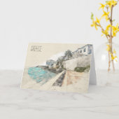 Carte Dessin du célèbre remblai de l'île de Spetses (Fleur jaune)