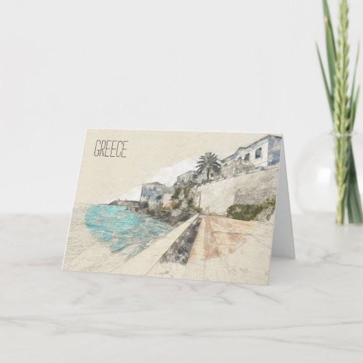 Carte Dessin du célèbre remblai de l'île de Spetses (Devant)