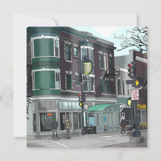 Carte Dessin du centre de Madison, Wisconsin (Devant)