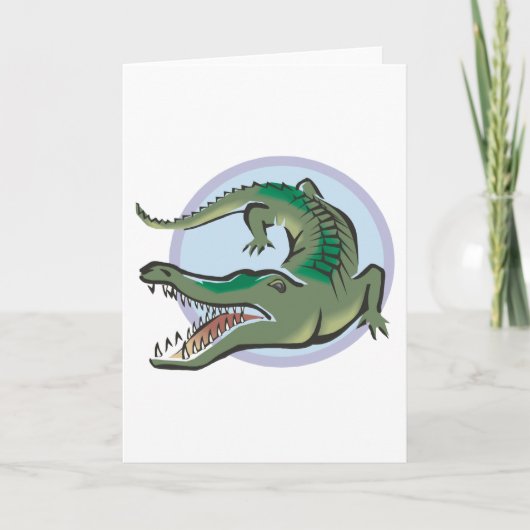 Carte Dessin du cercle du crocodile/alligator (Devant)
