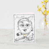 Carte dessin du cousin (Fleur jaune)