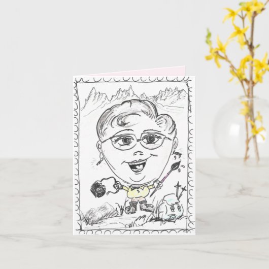 Carte dessin du cousin (Fleur jaune)