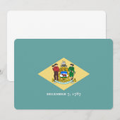 Carte Dessin du drapeau de l'État du Delaware (Devant / Derrière)