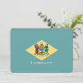 Carte Dessin du drapeau de l'État du Delaware (Debout devant)