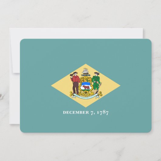 Carte Dessin du drapeau de l'État du Delaware (Devant)
