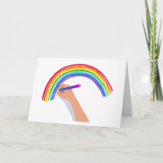 Carte Dessin d'un arc-en-ciel (Devant)