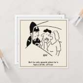 Carte Dessin d'une femme avec un mari qui est un conduct (Devant/Arrière en situation)