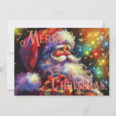 Carte Dessin dur Pastel Noël Fête du Père Noël (Devant)