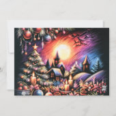 Carte Dessin dur Pastel Scène de Noël (Devant)
