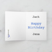 Carte Dessin en ligne simple Guitare acoustique Cool Mus (Intérieur)