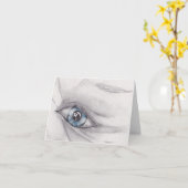 Carte Dessin et oeil (Fleur jaune)