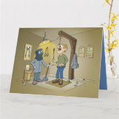 Carte dessin; faire tirer une dent chez le dentiste (Fleur jaune)