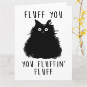 Carte Dessin Fluit You Black Cat (Fleur jaune)