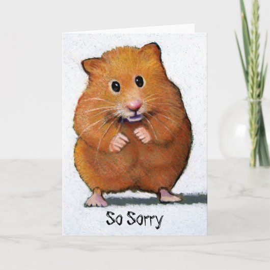 Carte Dessin HAMSTER : So Désolé Card (Devant)