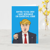 Carte Dessin humoristique de Donald Trump (Fleur jaune)