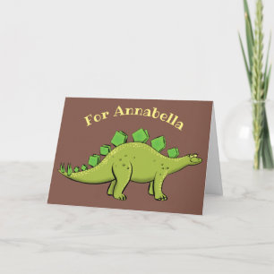 Carte Dessin humoristique de stegosaurus dinosaur