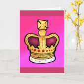 Carte Dessin magnifique de couronne de jubilé de diamant (Fleur jaune)