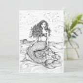 CARTE DESSIN MERMAID (Debout devant)