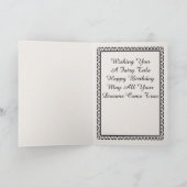 Carte Dessin noir blanc de l'Anniversaire Cachet d'équit (Intérieur)