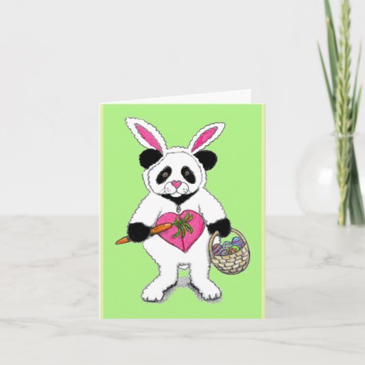 Carte Dessin Panda Easter Bunny (Devant)