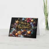 Carte Dessin Pastel de Noël Whimsical (Devant)